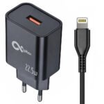 Alpha Super C22 Wall Charger Lightning Cable 22.5W Fast Charging - Black
