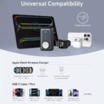 Anker 10K A1657H11 MagGo Magnetic Wireless Power Bank Type-C 35W Fast Charging 10000mAh Built in Type-C Cable With Watch Charger - Black - Image 5