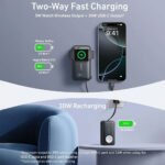Anker 10K A1657H11 MagGo Magnetic Wireless Power Bank Type-C 35W Fast Charging 10000mAh Built in Type-C Cable With Watch Charger - Black - Image 2