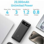 Anker A1383H11 Power Bank USB + Type-C 87W Fast Charging 20000mAh Built-In Type-C Cable - Black - Image 5
