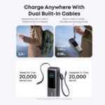 Anker A1695H11 Power Bank USB + Type-C 165W Fast Charging 25000mAh Built-In Dual Type-C Cable - Black - Image 11