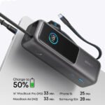 Anker A1695H11 Power Bank USB + Type-C 165W Fast Charging 25000mAh Built-In Dual Type-C Cable - Black - Image 8