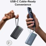 Anker Nano A1259H21 Power Bank USB + Type-C 30W 10000mAh Built-In Type-C Cable - Shell White - Image 3