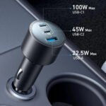 Anker Nano B2737HA1 Car Charger USB + 2x Type-C + Type-C Cable 167.5W Fast Charging - Image 5