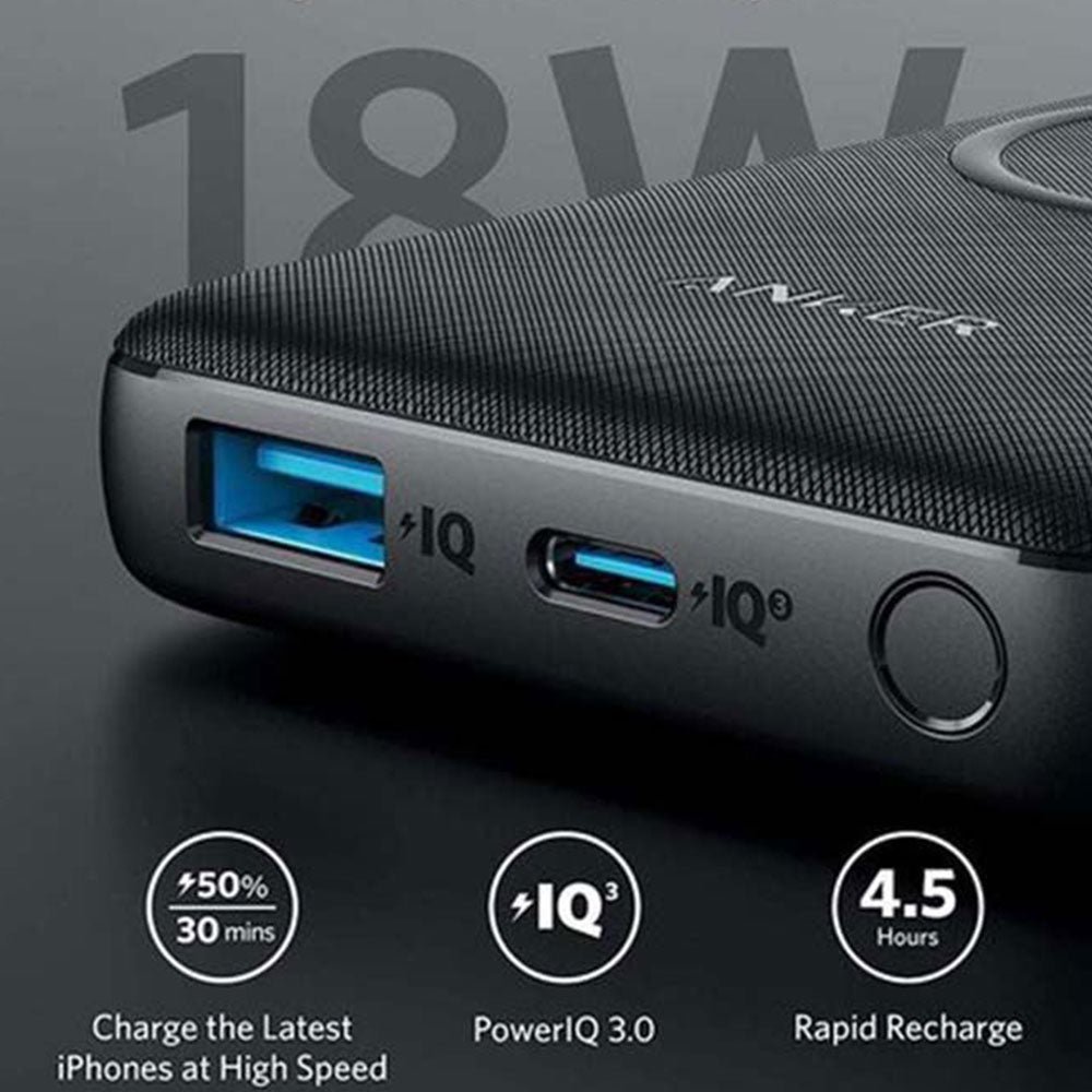 Anker PowerCore III Sense A1617H11 Magnetic Wireless Power Bank USB + PD Type-C 18W Fast Charging 10000mAh - Black - Image 2