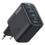 Anker Zolo B121CL11 Wall Charger 3x Type-C + USB + Type-C Cable 70W Fast Charging - Black - Image 3