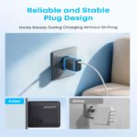 Anker Zolo B121CL11 Wall Charger 3x Type-C + USB + Type-C Cable 70W Fast Charging - Black - Image 6