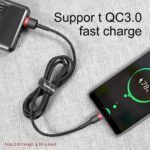 Baseus Cafule CATKLF-B91 USB To Type-C Cable 3A Fast Charging 1m - Black - Image 4