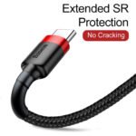 Baseus Cafule CATKLF-B91 USB To Type-C Cable 3A Fast Charging 1m - Black - Image 3