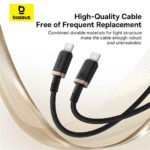 Baseus Dura CB000121 Type-C To Type-C Cable 100W Fast Charging 1m - Black - Image 8
