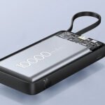 Baseus EnerFill FC51 Bipow 2 Pro PPBD2P-1022 Power Bank USB + Type-C 22.5W Fast Charging 10000mAh Built-in Type-C Cable - Black - Image 5