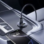Baseus GoTrip BS-C15C1 DP1 Mini Car Charger 1x USB + 1x Type-C 30W Fast Charging - Black - Image 7