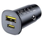 Baseus GoTrip BS-C15C1 DP1 Mini Car Charger 1x USB + 1x Type-C 30W Fast Charging - Black - Image 3