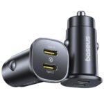 Baseus GoTrip DP1 BS-C15C2 Mini Car Charger 2x Type-C 30W Fast Charging - Cosmic Black - Image 2