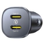 Baseus GoTrip DP1 BS-C15C2 Mini Car Charger 2x Type-C 30W Fast Charging - Cosmic Black - Image 3