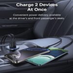 Baseus GoTrip DP1 BS-C15C2 Mini Car Charger 2x Type-C 30W Fast Charging - Cosmic Black - Image 8