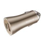 Baseus PrimeTrip VP1 CCJDZ-MC Car Charger USB + Type-C 60W Fast Charging - Starlight Gold - Image 2