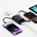 Baseus QPow 3 PPQD3-1040 Power Bank USB + Type-C 45W Fast Charging 10000mAh Built-in 2 Cables - Black - Image 5