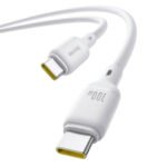 Baseus Silky CB000114 Type-C To Type-C Cable 100W Fast Charging 1m - White - Image 2