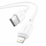 Baseus Silky CB000115 USB To Lightning Cable 2.4A Fast Charging 1m - White - Image 3