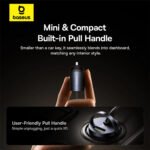 Baseus Tiny Star VCHXX-C-C Mini Car Charger Type-C With Built-in Type-C Cable 30W Fast Charging - Black - Image 3