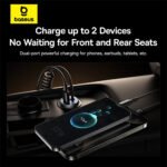Baseus Tiny Star VCHXX-C-C Mini Car Charger Type-C With Built-in Type-C Cable 30W Fast Charging - Black - Image 4