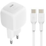 Belkin BoostCharge WCA013KQ Wall Charger Type-C + Type-C Cable 45W Fast Charging - White