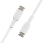 Belkin CAB003 Type-C To Type-C Cable 60W Fast Charging 1m - White - Image 4