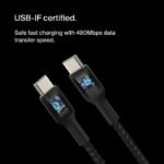 Belkin CAB004BT1MBK Type-C To Type-C Cable 60W Fast Charging 1m - Black - Image 9