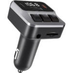 Dadu DC-175 Bluetooth FM Transmitter USB + 2x PD Type-C 45W Fast Charging - Black - Image 2