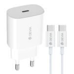 Devia Smart Series RLC-383 Wall Charger PD Type-C + Type-C Cable 25W Fast Charging - White