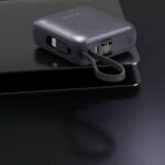 Devia Ultra 1 EP206 Power Bank Type-C 35W 10000mAh Built-in Type-C Cable - Modern Gray - Image 4