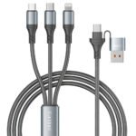 Earldom EC-IMC032 USB + Type-C To Micro + Type-C + Lightning 5in1 Cable 120W Fast Charging 1.2m - Image 2