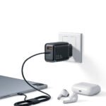 Ectra ECH-C22521B Wall Charger PD Type-C + USB + Type-C Cable 22.5W Fast Charging - Black - Image 3