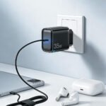 Ectra ECH-C35013B GaN Wall Charger PD Type-C + Type-C Cable 35W Fast Charging - Black - Image 3