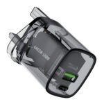 Green Lion GNTRWC33WBK Transparent Wall Charger PD Type-C + USB 33W Fast Charging (UK Plug) - Image 3