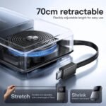 Joyroom Elva Series JR-PR1 Mini Power Bank Type-C 22.5W 10000mAh Built-in Retractable Type-C Cable - Black - Image 3