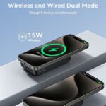 Joyroom JR-W020 Magnetic Wireless Power Bank USB + Type-C 20W Fast Charging 10000mAh - Black - Image 6