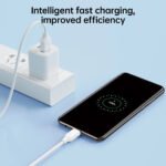 Joyroom S-A9 USB To Micro Cable 3A Fast Charging 1m - White - Image 3