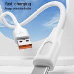 Kivee Basike CT12-1C USB To Type-C Cable 6A 120W Fast Charging 1m - White - Image 2