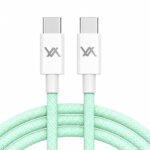 Lavvento MP35G Type-C To Type-C Cable 60W Fast Charging 1.2m - Green - Image 2