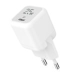 Lavvento MP535 Mini GaN Wall Charger Type-C + Type-C Cable 25W Fast Charging - White - Image 2