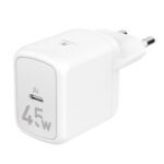 Lavvento MP545 Mini GaN Wall Charger Type-C + Type-C Cable 45W Fast Charging - White - Image 3