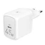 Lavvento MP545 Mini GaN Wall Charger Type-C + Type-C Cable 45W Fast Charging - White - Image 5