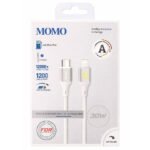 Momo MO-011038 Type-C To Lightning Cable 30W Fast Charging 1.2m - White - Image 2