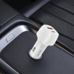 Momo Mini Turbo Fast MO-055503 Car Charger USB + Type-C 60W Fast Charging - White - Image 3