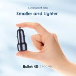 Oraimo Bullet 48 OCC-73D Car Charger Type-C + USB 48W Fast Charging - Black - Image 6
