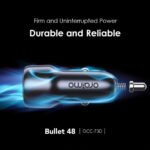 Oraimo Bullet 48 OCC-73D Car Charger Type-C + USB 48W Fast Charging - Black - Image 7