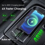 Oraimo Bullet 48 OCC-73D Car Charger Type-C + USB 48W Fast Charging - Black - Image 8