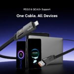Oraimo OCD-155 USB + Type-C To Type-C + Lightning 4in1 Cable 65W Fast Charging 1m - Black - Image 4